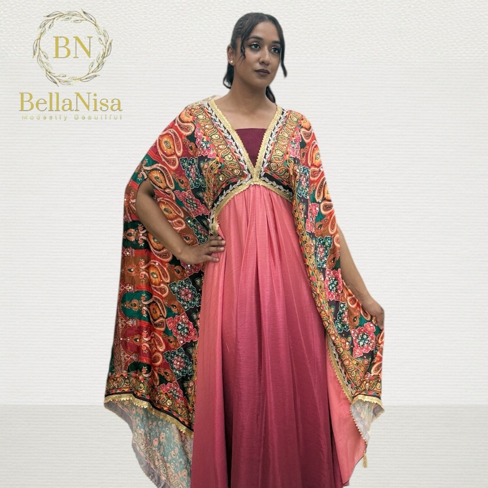 Pink and Multicolor Women's Dress